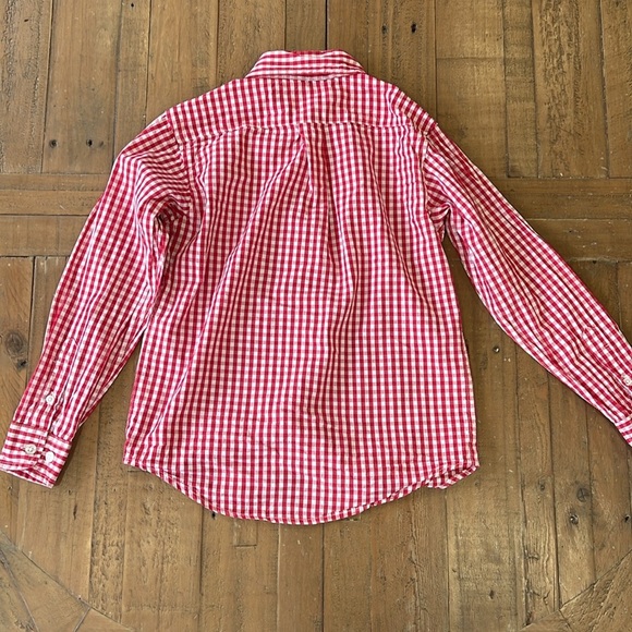 Classic prep children’s CPC red and white square plaid button down shirt - Picture 5 of 5